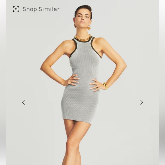 NWOT SER.O.YA Jill Ribbed Halter Mini Dress With Zip Up Back - Picture 2 of 11